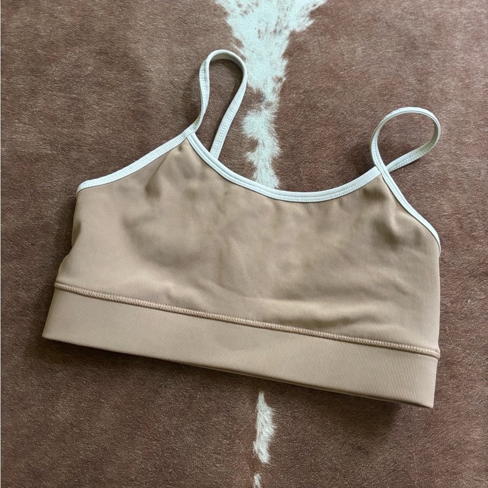 Kyodan Tan Sports Bra with White Trim